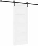 vidaXL Schiebet&uuml;r Wei&szlig; 83 x 202 cm Massives Kiefernholz 3445443
