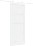 vidaXL Schiebet&uuml;r Wei&szlig; 83 x 202 cm Massives Kiefernholz 3445524