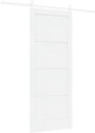 vidaXL Schiebet&uuml;r Wei&szlig; 83 x 202 cm Massives Kiefernholz 3445416