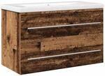 vidaXL Waschbeckenschrank Wandmontiert 2-Tlg Altholz 80 x 38,5 x 48 cm 3333135