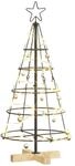 vidaXL Weihnachts-Tannenzapfenbaum mit St&auml;nder Schwarz 90 cm Stahl 42019158