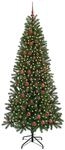 vidaXL K&uuml;nstlicher Weihnachtsbaum mit 300 LEDs Gr&uuml;n 210 cm PE und PVC 3397367