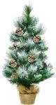 Costway K&uuml;nstlicher Weihnachtsbaum 34 Schneebedeckte Spitzen 60cm