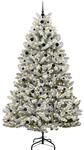 vidaXL K&uuml;nstlicher Weihnachtsbaum Gr&uuml;n und Wei&szlig; 240 cm PVC und Metall 3395767