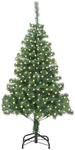 vidaXL Weihnachtsbaum mit 300 LEDs mit St&auml;nder Gr&uuml;n 180 cm PVC 3396376