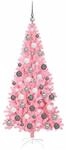 vidaXL Weihnachtsbaum mit 300 LEDs mit St&auml;nder Rosa 180 cm PVC 3396428