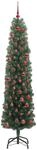 vidaXL K&uuml;nstlicher Weihnachtsbaum mit 300 LEDs mit St&auml;nder Gr&uuml;n 180 cm...