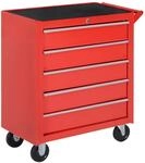 DURHAND Werkstattwagen Werkzeugwagen Stahl Rot 69L x 33B x 75H cm