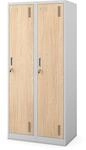 JAN NOWAK Vierf&auml;cher-Personalschrank KACPER 180x80x50 cm Grau Eiche Sonoma