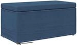 vidaXL Hocker Blau 81 x 41 x 40 cm Stoff und Pressholz 876778