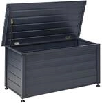 Beliani Truhe CAMPALTO Dunkelgrau 60x123x60