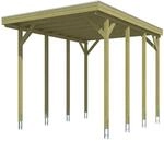 Skan Holz Caravan-Carport Friesland mit Stahldach 402 cm x 555 cm Gr&uuml;n