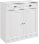 SoBuy Schuhschrank mit 4 Klappen Schuhregal Schuhkommode Schmal Wei&szlig;...