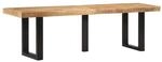 vidaXL Bank 160 cm Raues Mangoholz und Stahl 4006413