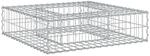 vidaXL Gabionen Hochbeet Silber 80 x 80 x 20 cm Verzinkter Stahl 42033315