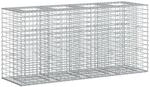 vidaXL Gabionen Hochbeet Silber 170 x 50 x 80 cm Verzinkter Stahl 42033329