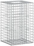 vidaXL Gabionen Hochbeet Silber 50 x 50 x 80 cm Verzinkter Stahl 42033326
