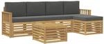 vidaXL Outdoor-Sofagarnitur 6-Tlg Wei&szlig; und Anthrazit 59 x 59 x 37 cm 3391707