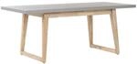 Beliani Gartentisch ORIA Grau Heller Holzfarbton 90x180x75