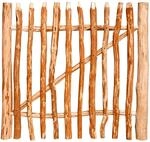 Floraworld Staketen-Gartentor Haselnuss Natur 120 cm x 100 cm