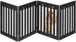 Relaxdays Hundeabsperrgitter Pfoten MDF EVA Schaumstoff Schwarz Freistehend