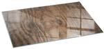 Tulup Glasplatte f&uuml;r Kamin Nat&uuml;rliches Holzmuster Glas unter Kamin Rechteck...