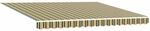 vidaXL Markisenersatzstoff Gr&uuml;n und Gelb 380 x 345 cm Polyester 42000645