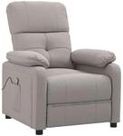 vidaXL Massagesessel Taupe Stoff 348295