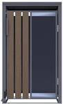 FM-SOLAR M&uuml;lltonnenbox Holz/Plexiglas f&uuml;r 1 M&uuml;lltonne