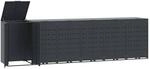 DELUKE M&uuml;lltonnenbox GORILO F&uuml;r 6 Tonnen Anthrazit 414x79x117cm Stahl