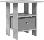 vidaXL Nachttisch Beton Grau 41 x 40 x 45 cm Holzwerkstoff 8000426