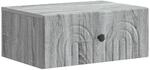 vidaXL Wandmontierter Nachttisch Graues Sonoma 49 x 34,5 x 20 cm 898117