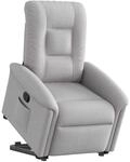 vidaXL Relaxsessel mit Aufstehhilfe Wolkengrau Stoff 3303263
