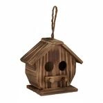 Relaxdays Vogelhaus Holz Natur Gebrannt 28,5 cm x 19 cm x 10,5 cm 0,3 kg