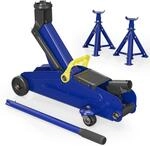 Wiltec Wagenheber + 2X Unterstellbock 2T Hubkraft Abstellbock Rangierwagenheber