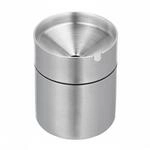 Relaxdays Aschenbecher mit Deckel Edelstahl Silber 8,5 cm x 7 cm 160 g