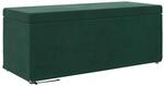 vidaXL Hocker Dunkelgr&uuml;n 101 x 41 x 40 cm Samt und Engineering Holz 876797