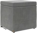 vidaXL Hocker Dunkelgrau 41 x 41 x 40 cm Samt und Engineering Holz 876751