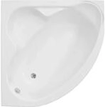 Bad Land Badewanne Eckwanne STANDARD 130x130 Mit AcrylSch&uuml;rze Ablauf F&uuml;&szlig;e