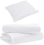 vidaXL 2-in-1 Bettdecke mit Kissen 2-Tlg Wei&szlig; Daunenfeder 3376357