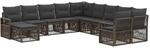 vidaXL Gartensofa-Set 11-Tlg Grau Poly-Rattan 3435911