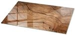 Tulup Tischplatte Nat&uuml;rliches Holzmuster Gartentischplatte 140x70 cm Braun