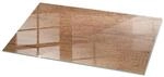 Tulup Tischplatte Nat&uuml;rliches Holzmuster Glastischplatte 100x50 cm Braun Tischplatte