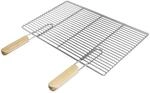 ECD Germany Grillrost aus Edelstahl mit Abnehmbaren Griffen 54x34 cm Rechteckig