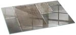 Tulup Glasplatte f&uuml;r Kamin Lochblechmuster Kaminofen Glas Bodenplatte Rechteck