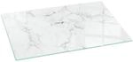 Tulup Glasplatte f&uuml;r Kamin Ge&auml;dertes Marmormuster Kamin Glasplatte Rechteck 140x70