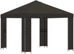 vidaXL Pavillon 3 x 3 m Anthrazit Polyester und Stahl 190 900351