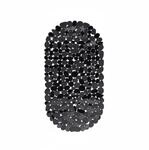 Relaxdays Badewannenmatte PVC Schwarz Steinoptik Rutschfest 68 cm x 36 cm x 0,5 cm