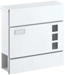 BASI BK 380M Briefkasten Stahl Wei&szlig; mit Softclose f&uuml;r Leises Schlie&szlig;en