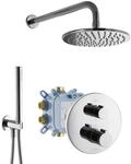 PaulGurkes Duschsystem Komplett Set Regendusche mit Grundk&ouml;rper Box